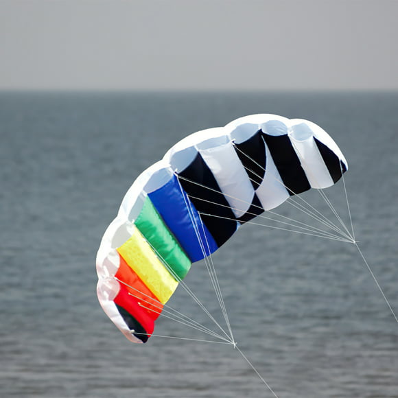 Super Stunt Parafoil Rainbow Kite With 30m Dual Line 1.2m or 1.4m